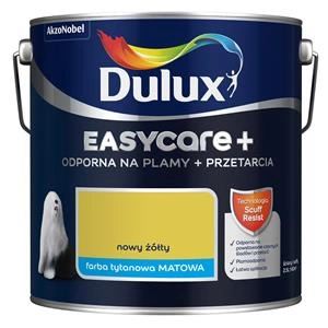 Farba do ścian i sufitów lateksowa Dulux EasyCare+ Plamy+Przetarcia Nowy Żółty mat 2,5L