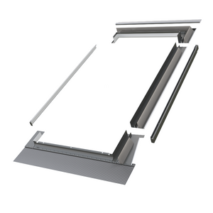 Kołnierz do okna dachowego Fakro KZV-3-P RAL 7022 78x140 kombi moduł skrajny prawy do pokryć falistych