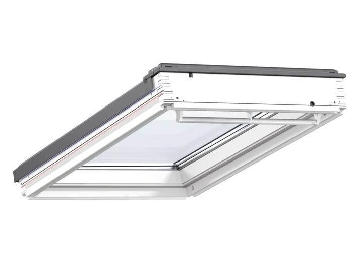 Okno dachowe Velux GBL MK04 2015 78x98 3-szybowe drewniane do niskiego kąta nachylenia dachy