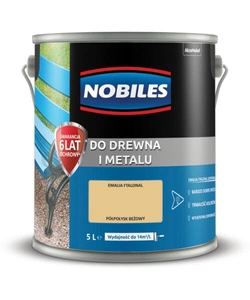 Farba do drewna i metalu olejno- ftalowa NOBILES FTALONAL Beżowy półpołysk 5l