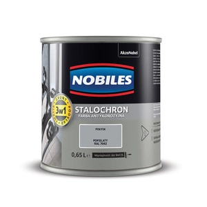 Farba antykorozyjna NOBILES Stalochron Popielaty RAL 7042 połysk 0,65l