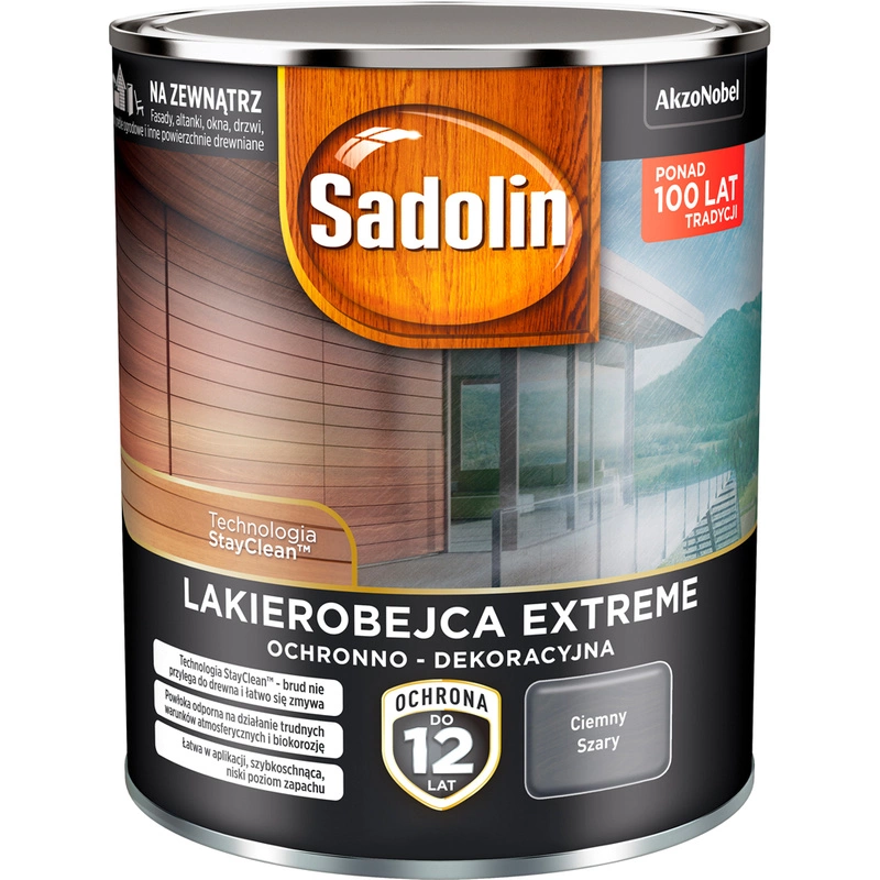 Lakierobejca ochronno- dekoracyjna SADOLIN EXTREME Ciemny Szary 0,7l