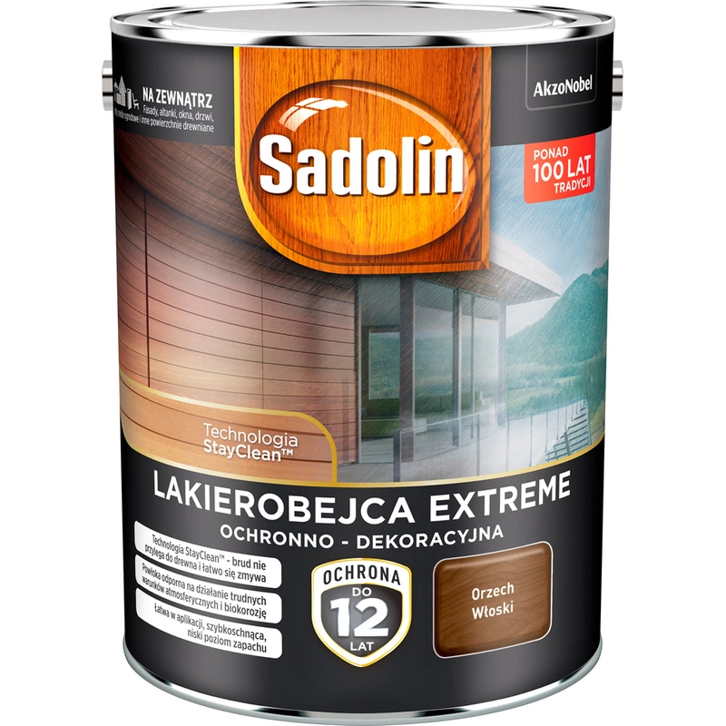 Lakierobejca ochronno- dekoracyjna SADOLIN EXTREME Orzech włoski 4,5l