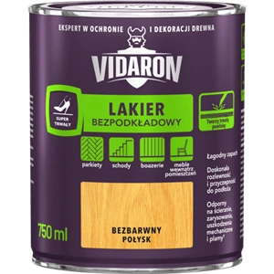 Lakier do drewna VIDARON Bezpodkładowy bezbarwny 0,75l