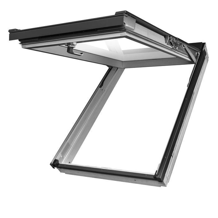 Okno dachowe Fakro FPU-V MAX U4 RAL 7022 114x140 3-szybowe drewniano-poliuretanowe