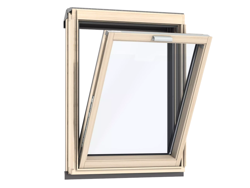 Okno dachowe kolankowe Velux VFE PK35 3066 94x95 3-szybowe drewniane