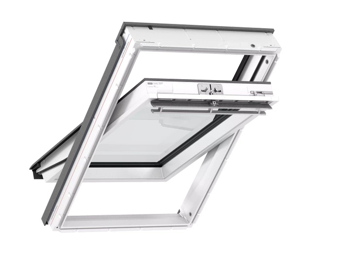 Okno dachowe Velux GLU MK08 0061 RAL 7043 78x140 3-szybowe drewniano-poliuretanowe