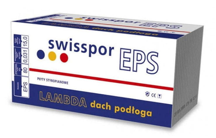 Styropian podłogowy SWISSPOR  LAMBDA MAX EPS 80 031 gr. 1 cm