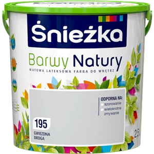Farba do ścian lateksowa ŚNIEŻKA Barwy Natury gwiezdna droga 195 mat 2,5l