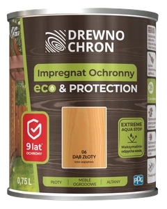 Impregnat do drewna DREWNOCHRON IMPREGNAT OCHRONNY ECO&PROTECTION dąb złoty 0,75l