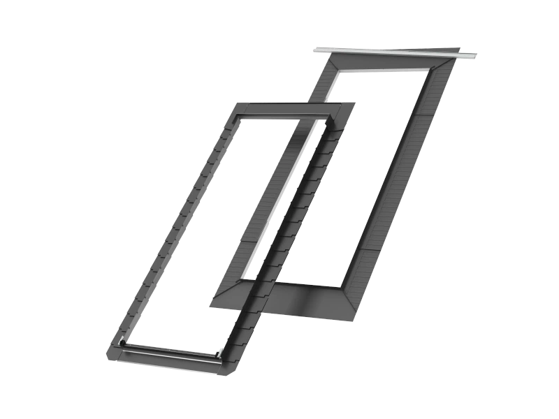 Kołnierz z BFX do balkonu dachowego Velux EDL SK19 1000 RAL 7043  114x252 do płaskich pokryć dachowych