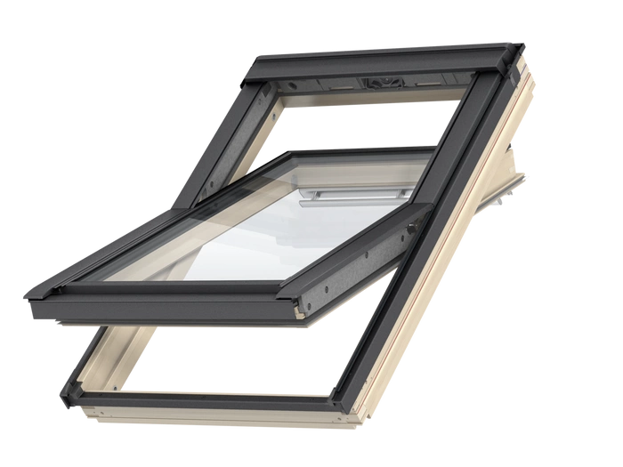 Okno dachowe Velux GLL SK08 1064 RAL 7043 114x140 3-szybowe drewniane