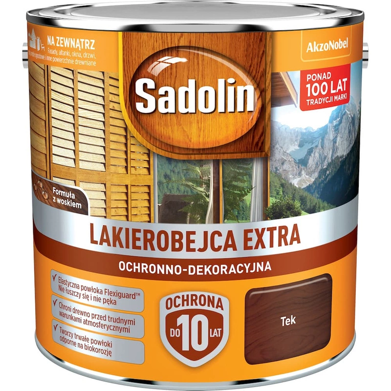 Lakierobejca do drewna SADOLIN EXTRA Tek 2,5l