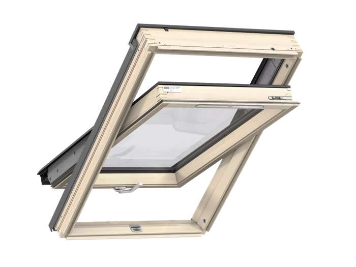 Okno dachowe Velux GLL FK08 1061B RAL 7043 66x140 3-szybowe drewniane