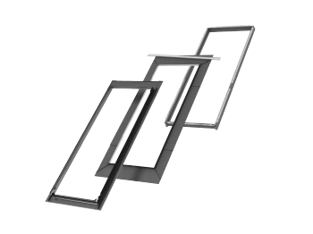 Kołnierz z BDX do balkonu dachowego Velux EDS MK19 2000 RAL 7043 78x252 do pokryć płaskich