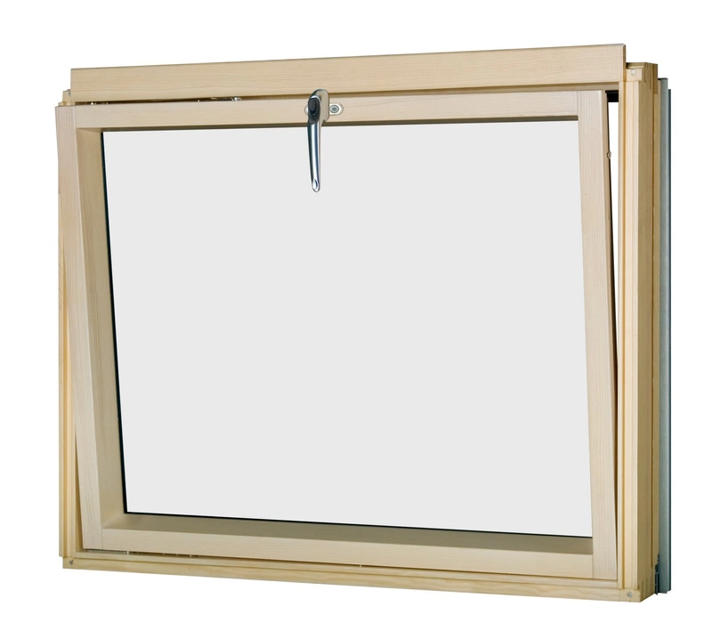 Okno kolankowe Fakro BVP P5 RAL 9005 94x137 3-szybowe drewniane