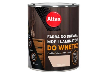 Farba do drewna,MDF i laminatów ALTAX do wnętrz kremowy półmat 0,75l