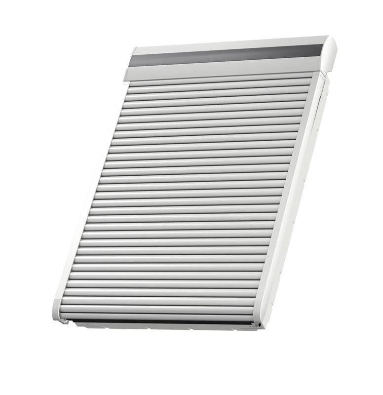 Roleta zewnętrzna do okna dachowego Velux SML MK08 0700S jasnoszara 78x140 elektryczna