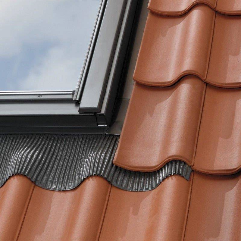 Kołnierz do okna dachowego Fakro KHV-1-AT RAL 7022 78x160 kombi moduł skrajny lewy do pokryć wysokoprofilowanych