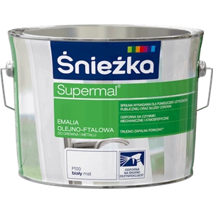 Farba do drewna i metalu olejno-ftalowa ŚNIEŻKA Supermal biały F100 mat 2,5l