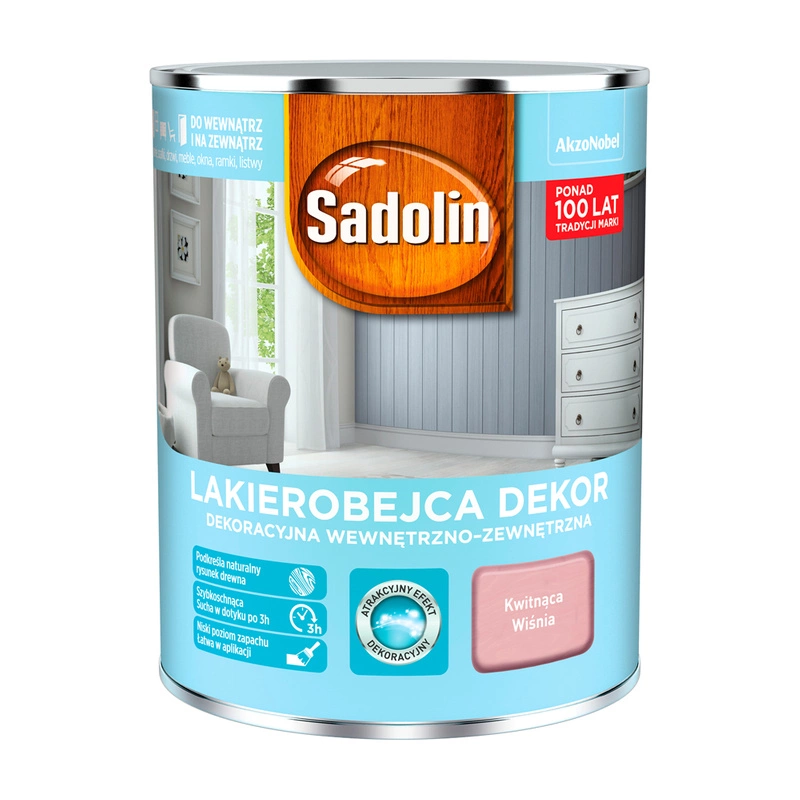 Lakierobejca do drewna SADOLIN DEKOR Kwitnąca Wiśnia 1l