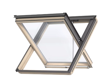 Okno dachowe oddymiające Velux GGL UK08 306640D 134x140 3-szybowe drewniane