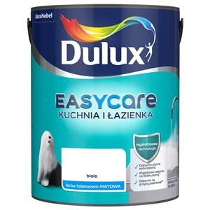 Farba do kuchni i łazienki lateksowa Dulux EasyCare Kuchnia i Łazienka Biały mat 5L