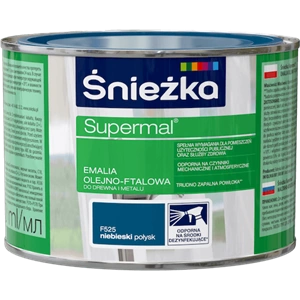 Farba do drewna i metalu olejno-ftalowa ŚNIEŻKA Supermal niebieski F525 połysk 0,4l