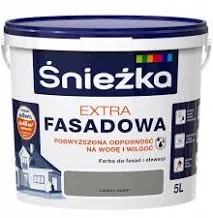 Farba do fasad i elewacji ŚNIEŻKA Extra Fasadowa szara 5 l - wyprzedaż