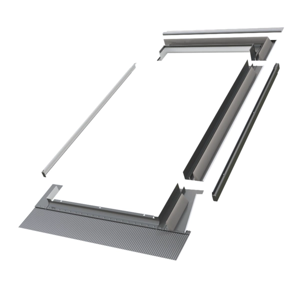 Kołnierz do okna dachowego Fakro KZN-3-P RAL 7022 78x140 kombi moduł skrajny prawy do pokryć profilowanych