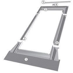 Kołnierz do okna dachowego Fakro KDN RAL 7022 114x118 kombi pionowe do pokryć falistych