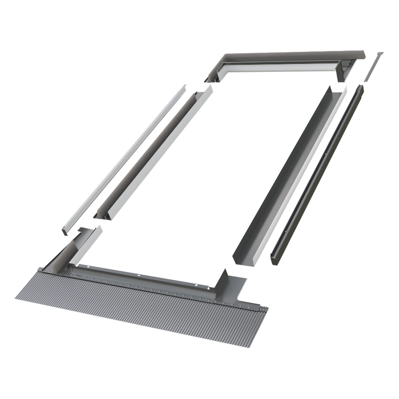 Kołnierz do okna dachowego Fakro KZV-1-P RAL 7022 94x235 kombi moduł skrajny lewy do pokryć falistych