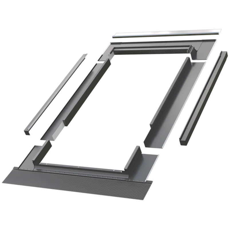 Kołnierz do okna dachowego Fakro EBV-PT RAL 7022 114x140 do blachy panelowej