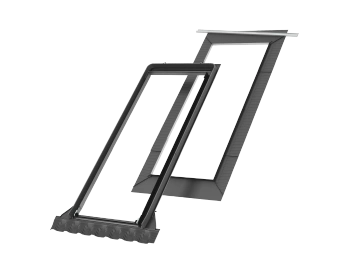 Kołnierz z BFX do balkonu dachowego Velux EDW PK19 1000 RAL 7043 94x252 do pokryć wysokoprofilowanych