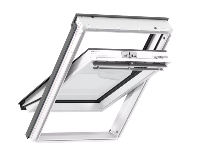 Okno dachowe Velux GLU CK04 0061 RAL 7043 55x98 3-szybowe drewniano-poliuretanowe