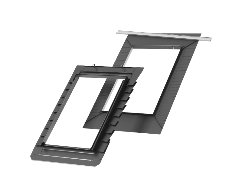 Kołnierz z BFX do okna dachowego Velux EDB MK06 1000 RAL 7043  78x118 do karpiówki