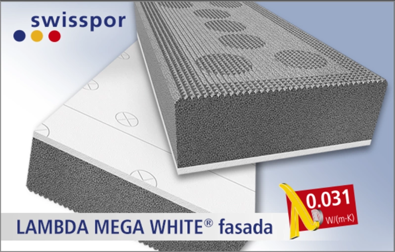 Styropian elewacyjny SWISSPOR LAMBDA MEGA WHITE® 031 gr. 25 cm