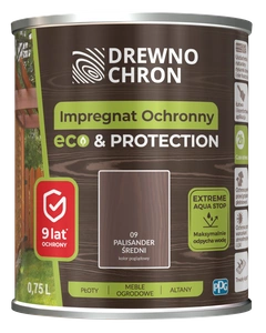 Impregnat do drewna DREWNOCHRON IMPREGNAT OCHRONNY ECO&PROTECTION palisander średni 0,75l