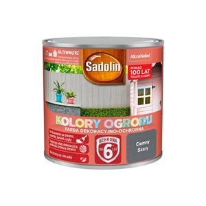 Farba dekoracyjno- ochronna do drewna SADOLIN KOLORY OGRODU Ciemny Szary 0,25l
