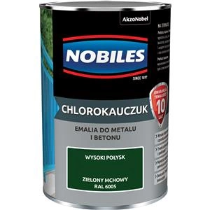 Farba do metalu i betonu NOBILES CHLOROKAUCZUK RAL 6005 połysk 0,9l