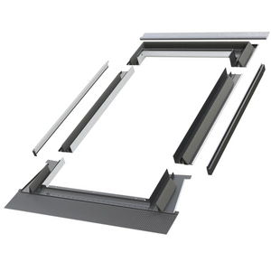 Kołnierz do okna dachowego Fakro EZV-P RAL 7022 114x118 do pokryć falistych