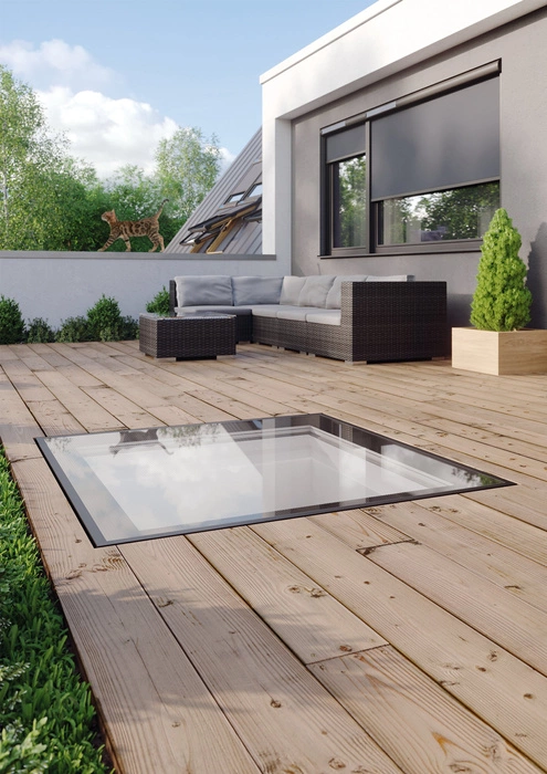 Okno do dachu płaskiego Fakro DXW DW6 90x120