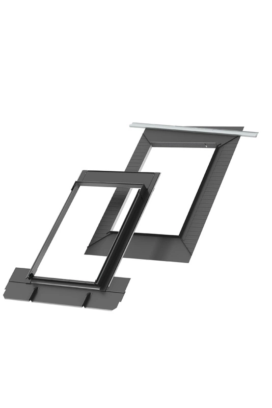 Kołnierz z BFX do okna dachowego Velux EDQ PK06 1000L RAL 7043 94x118 do blachy na rąbek