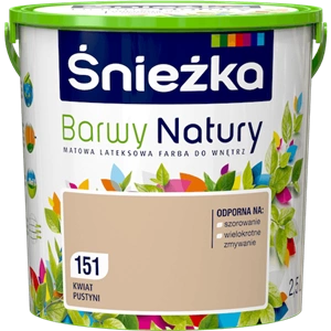 Farba do ścian lateksowa ŚNIEŻKA Barwy Natury kwiat pustyni 151 mat 2,5l