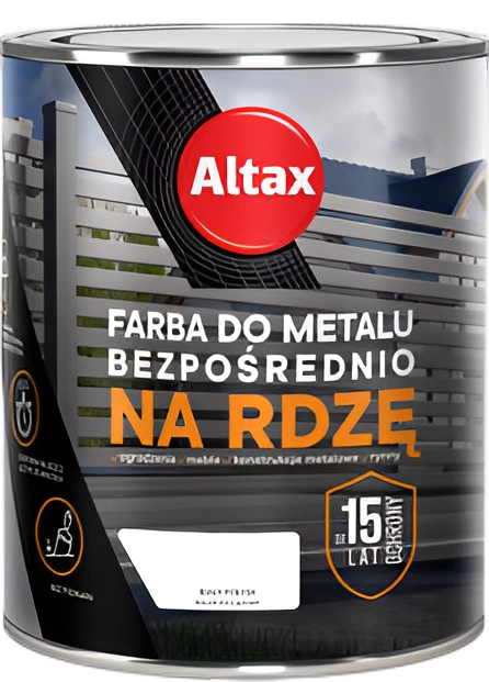 Farba do metalu ALTAX Bezpośrednio na rdzę biały połysk 0,75l