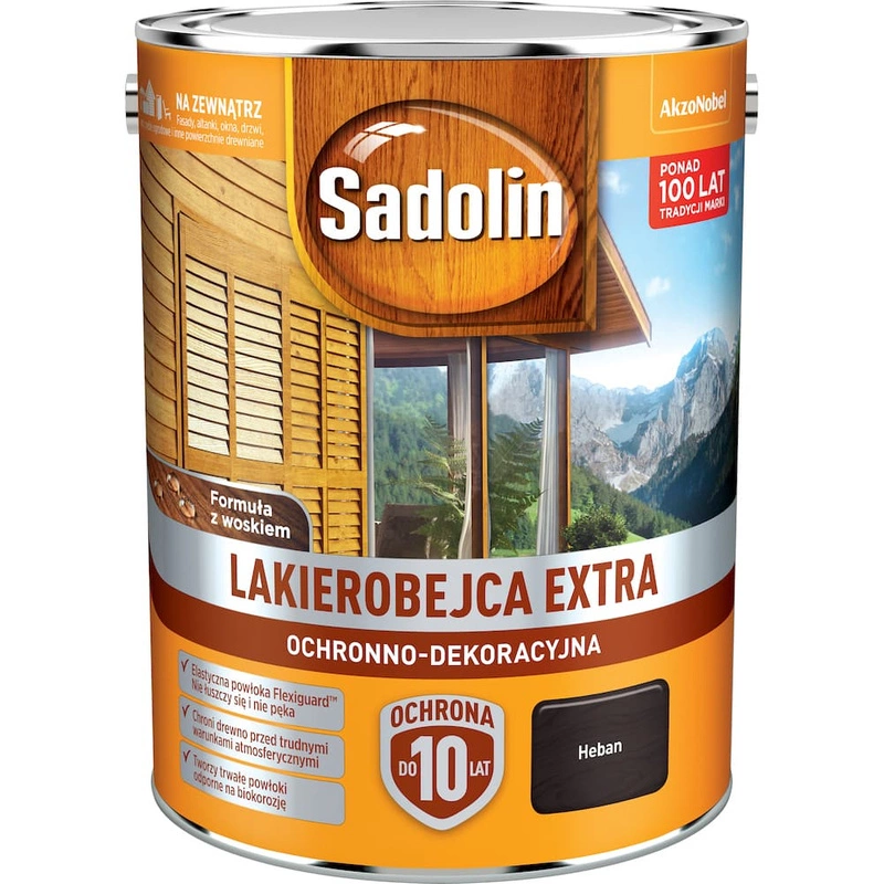 Lakierobejca do drewna SADOLIN EXTRA Heban 5l