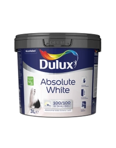 Farba do ścian i sufitów akrylowa Dulux ABSOLUTE WHITE biała mat 3L