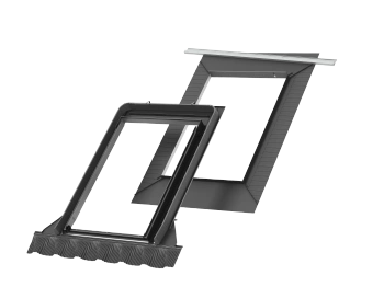 Kołnierz z BFX do okna dachowego Velux EDW PK04 1000 RAL 7043  94x98 do pokryć wysokoprofilowanych