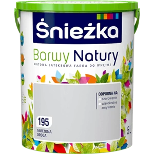 Farba do ścian lateksowa ŚNIEŻKA Barwy Natury gwiezdna droga 195 mat 5l