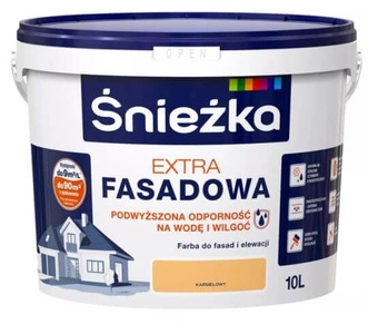 Farba do fasad i elewacji ŚNIEŻKA Extra Fasadowa karmelowa 10 l